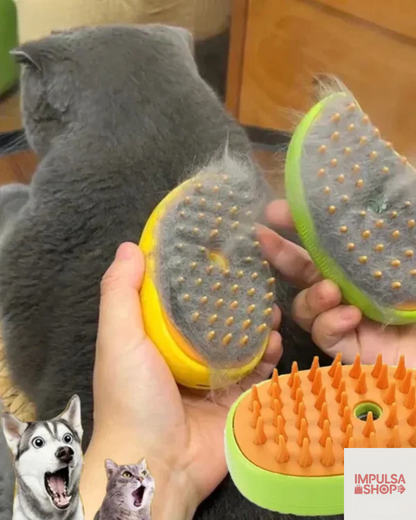 Cepillo de Vapor 3 en 1 para Mascotas
